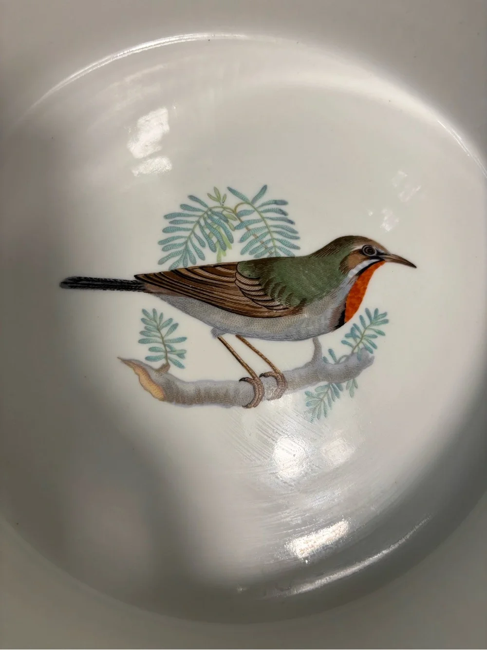VTG RARE Louis Lourioux Le Faune Bakeware Dish Porcelain Birds France
